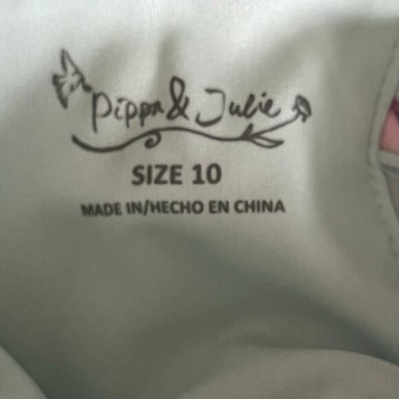 Pippa & Julie Floral Sleeveless Open Back Sweetheart Swing Girls Dress 10 - Picture 3 of 9